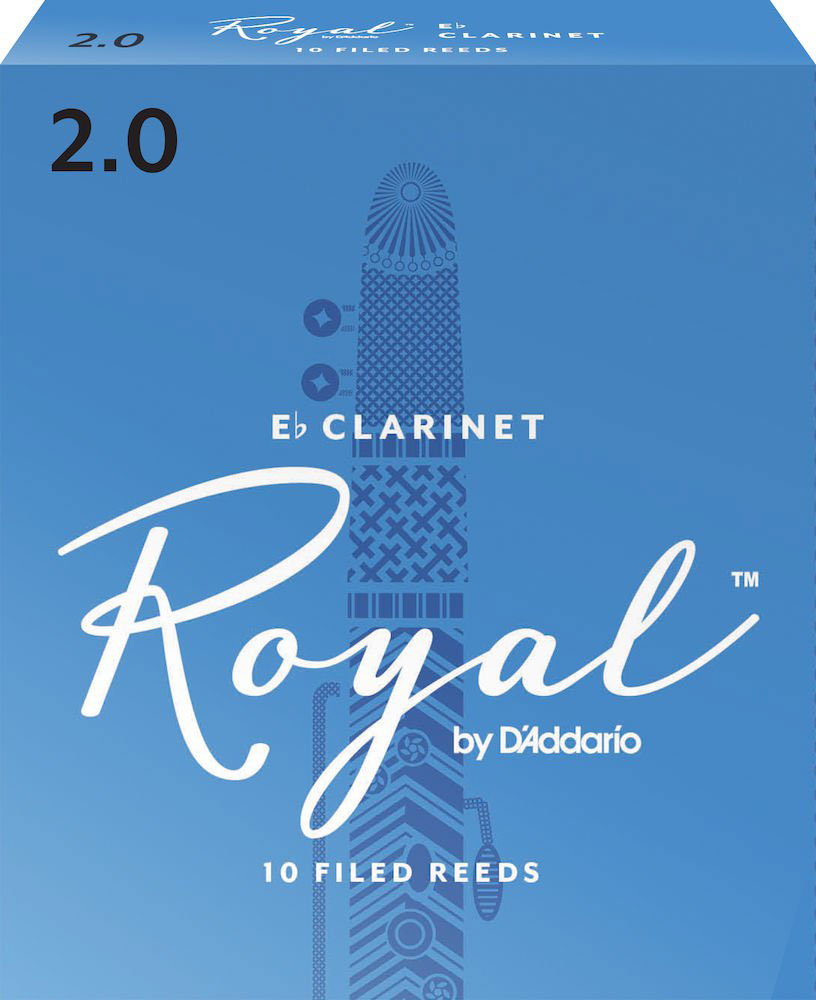 D'ADDARIO - RICO RBB1020 - RICO ROYAL Eb CLARINET REEDS, FORCE 2.0, BOX OF 10