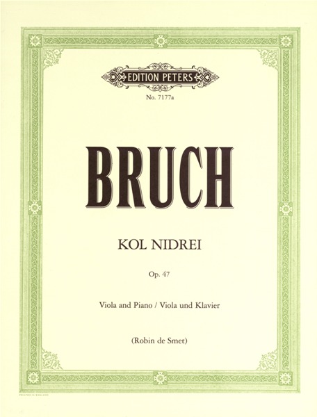 EDITION PETERS BRUCH MAX - KOL NIDREI OP.47 - VIOLA AND PIANO