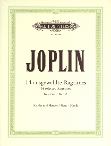 EDITION PETERS JOPLIN SCOTT - 14 SELECTED RAGTIMES VOL 1 - PIANO 4 HANDS