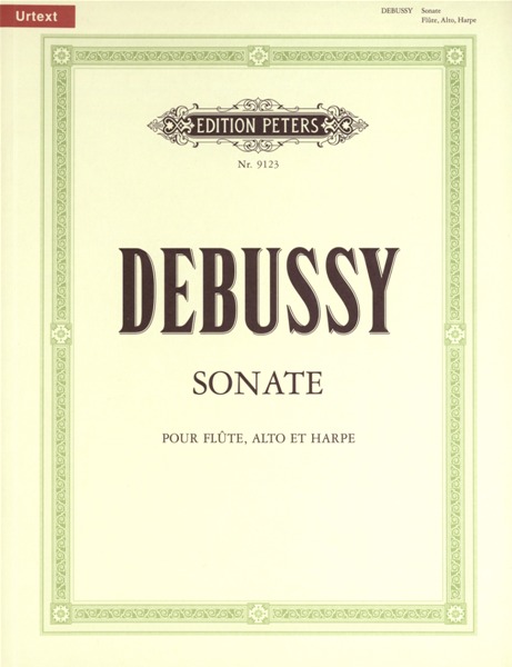 EDITION PETERS DEBUSSY CLAUDE - SONATA FOR VIOLA, FLUTE & HARP - VIOLA(S) AND OTHER INSTRUMENTS