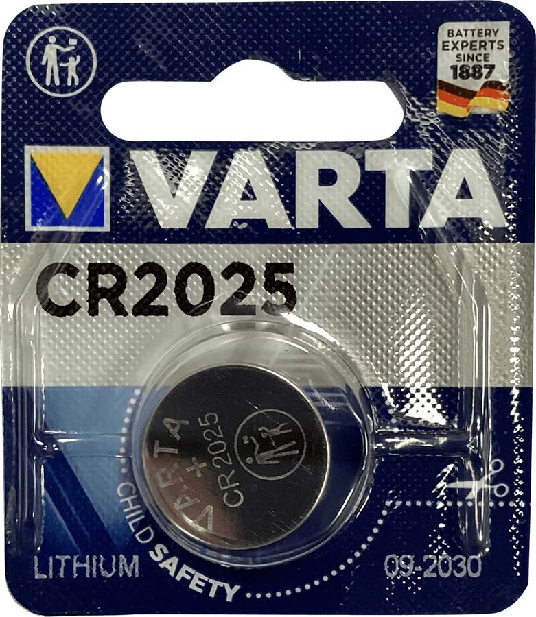VARTA CR2025 LITHIUM BATTERY (BLISTER PACK OF 1)