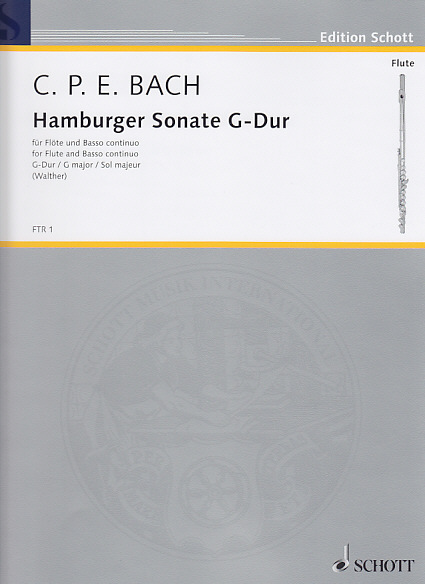 SCHOTT BACH C.P.E. - HAMBURGER SONATE G-DUR - FLUTE ET BC