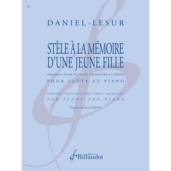 BILLAUDOT DANIEL-LESUR - STELE A LA MEMOIRE D'UNE JEUNE FILLE