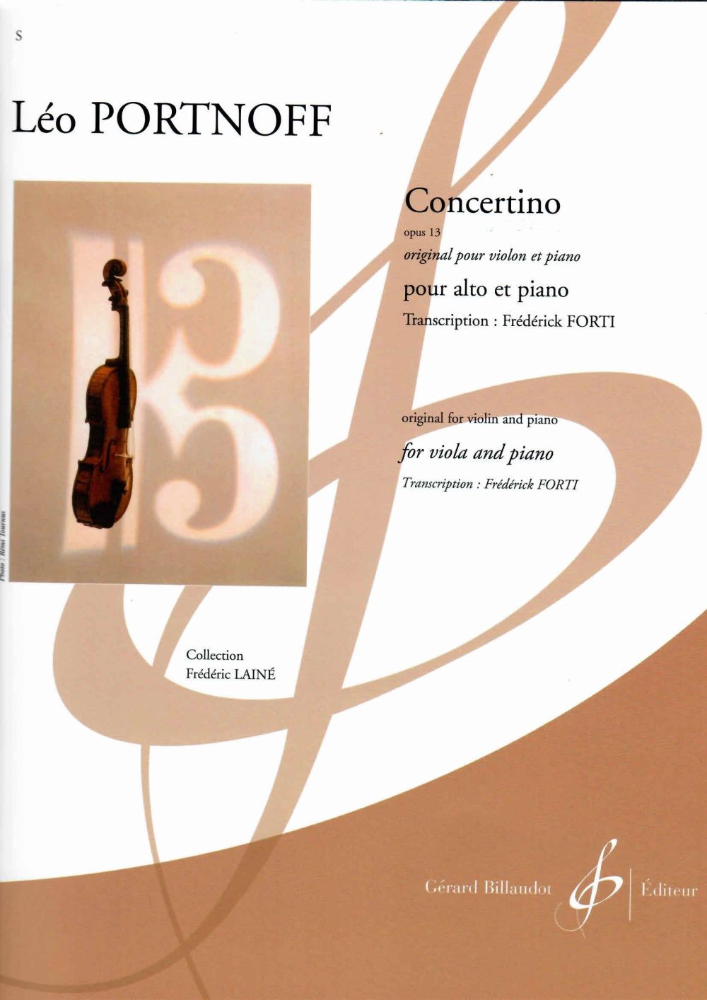 BILLAUDOT PORTNOFF LEO - CONCERTINO OP.13 - ALTO & PIANO