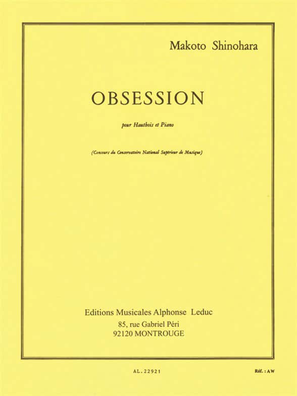 LEDUC SHINOHARA M. - OBSESSION - HAUTBOIS ET PIANO 
