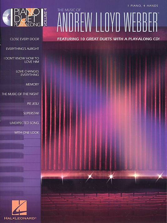 HAL LEONARD PIANO DUET PLAY-ALONG VOLUME 4 - MUSIC OF ANDREW LLOYD WEBBER + CD - PIANO SOLO