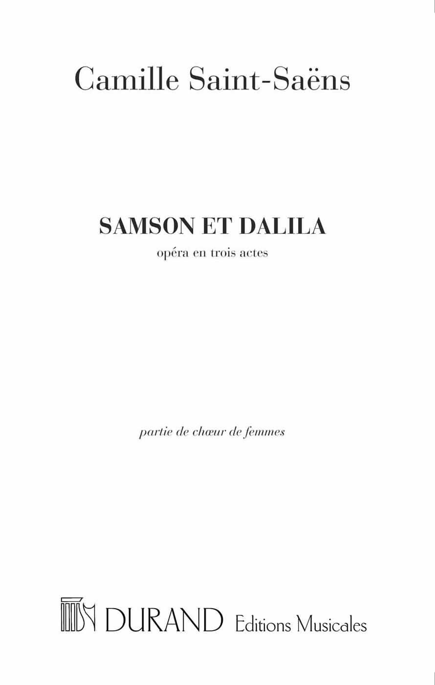 DURAND SAINT SAENS C. - SAMSON ET DALILA - CHOEUR