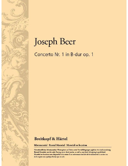 EDITION BREITKOPF BEER JOHANN - CONCERTO NR. 1 IN B - CLARINET, PIANO