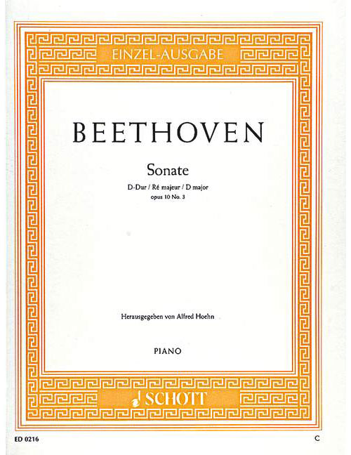 SCHOTT BEETHOVEN L. (VAN) - SONATE D-DUR - PIANO