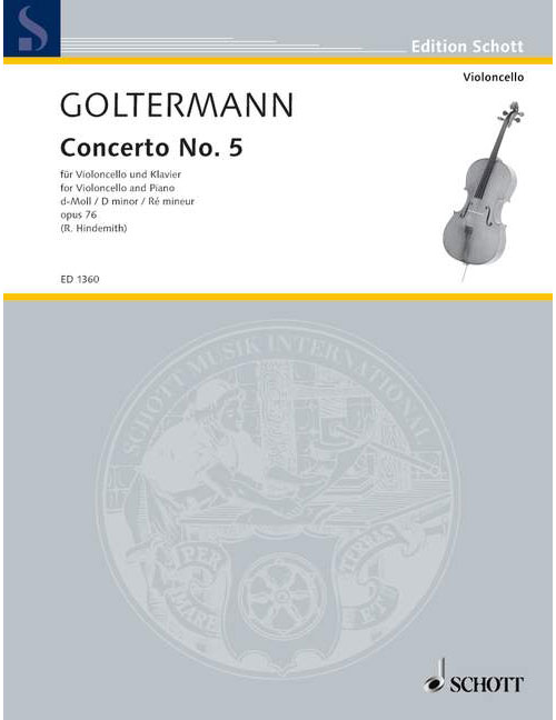 SCHOTT GOLTERMANN GEORGE - CELLO CONCERTO OP. 76 - CELLO AND PIANO