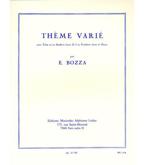 LEDUC BOZZA E. - THEME VARIE - TUBA & PIANO