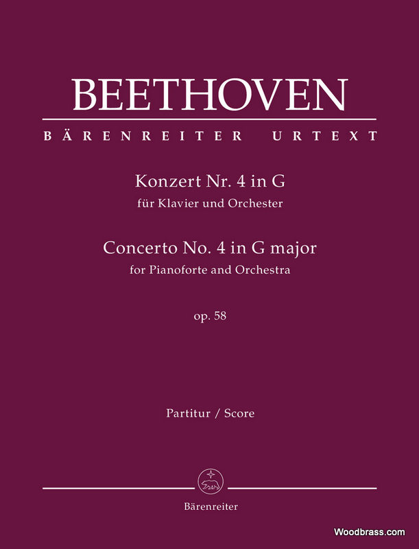 BARENREITER BEETHOVEN L.V. - CONCERTO FOR PIANOFORTE N°4 G MAJOR OP.58 - SCORE