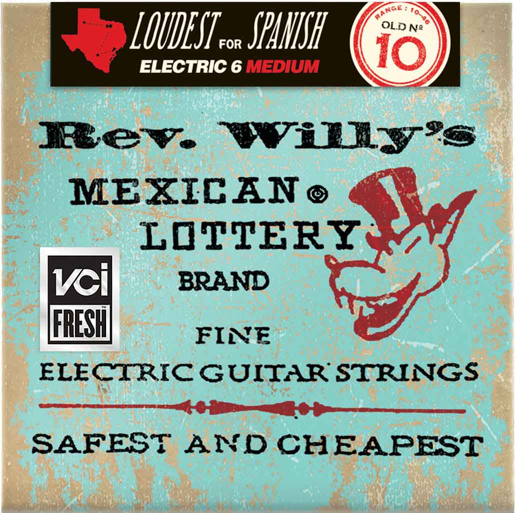 JIM DUNLOP ELECTRIC CORDS SIGNATURE REV. WILLY'S LOTTERY MEDIUM !10-13-17-26-26-36-46