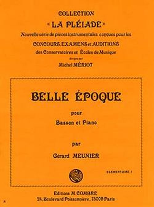 COMBRE MEUNIER G. - BELLE EPOQUE - BASSON, PIANO