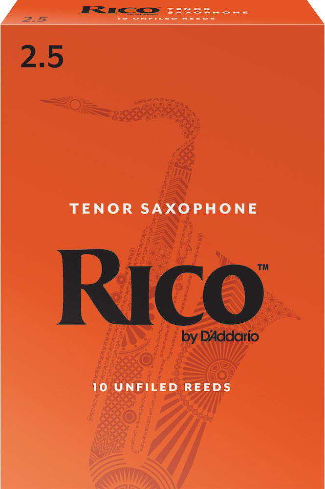 D'ADDARIO - RICO ORANGE TENOR SAXOPHONE REEDS 2.5