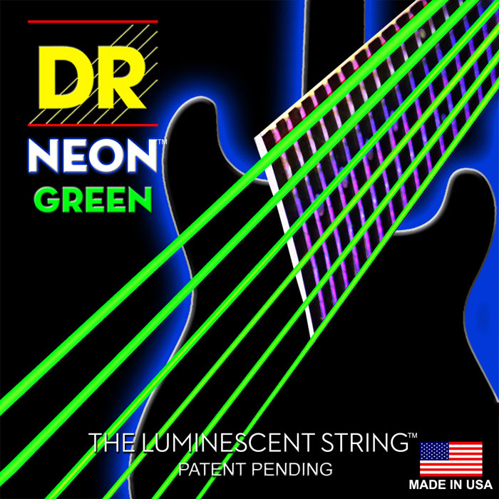 DR STRINGS NGE-10 NEON GREEN ELECTRIC 10-46 MEDIUM