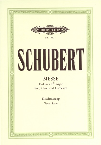 EDITION PETERS SCHUBERT FRANZ - MASS NO.6 IN E FLAT D950 - MIXED CHOIR (PER 10 MINIMUM)