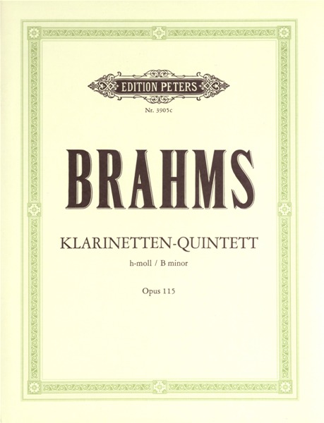 EDITION PETERS BRAHMS JOHANNES - QUINTET IN B MINOR OP.115 - CLARINET(S) AND OTHER INSTRUMENTS