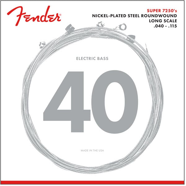 FENDER SUPER 7250 NICKEL-PLATED ROUNDWOUND LONG SCALE 5C 40-115