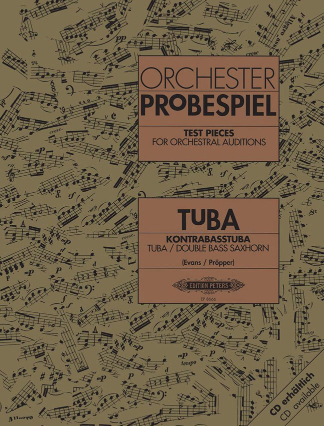 EDITION PETERS TEST PIECES FOR ORCHESTRAL AUDITIONS - TUBA 