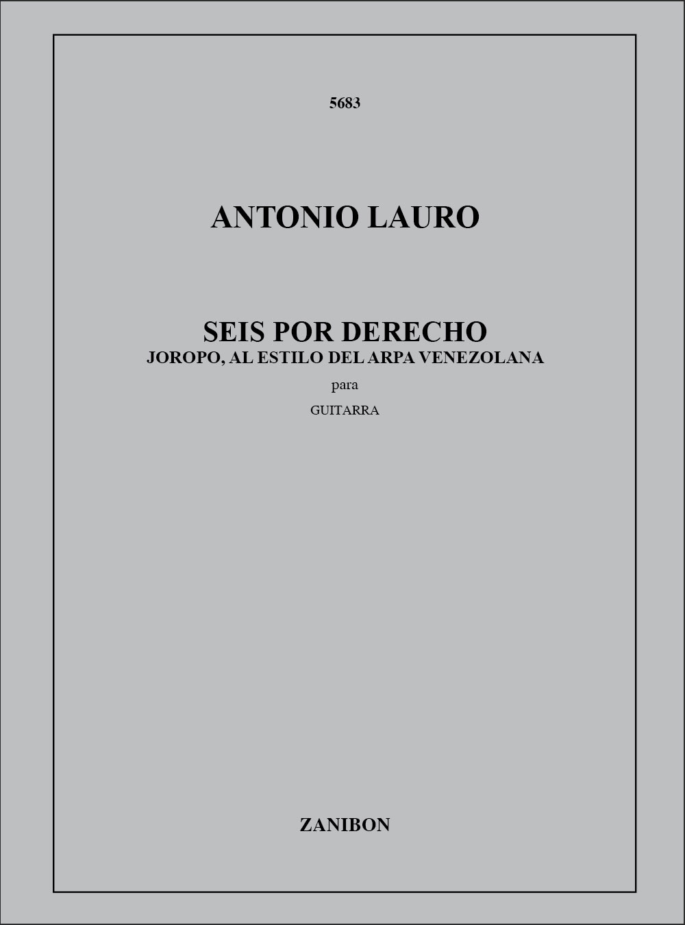 RICORDI LAURO A. - SEIS POR DERECHO - GUITARE