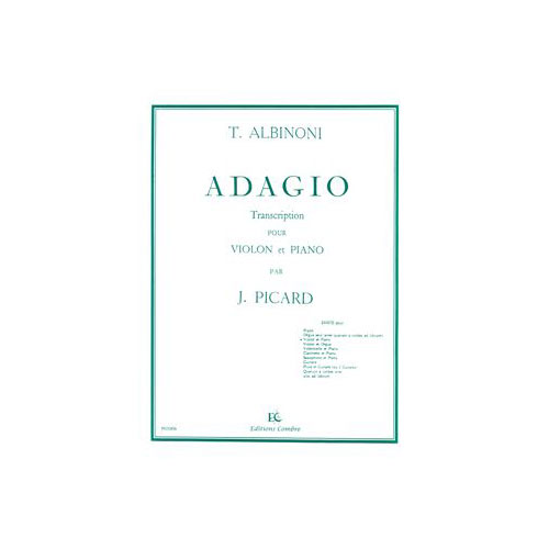 COMBRE ALBINONI T. - ADAGIO - VIOLON ET PIANO 