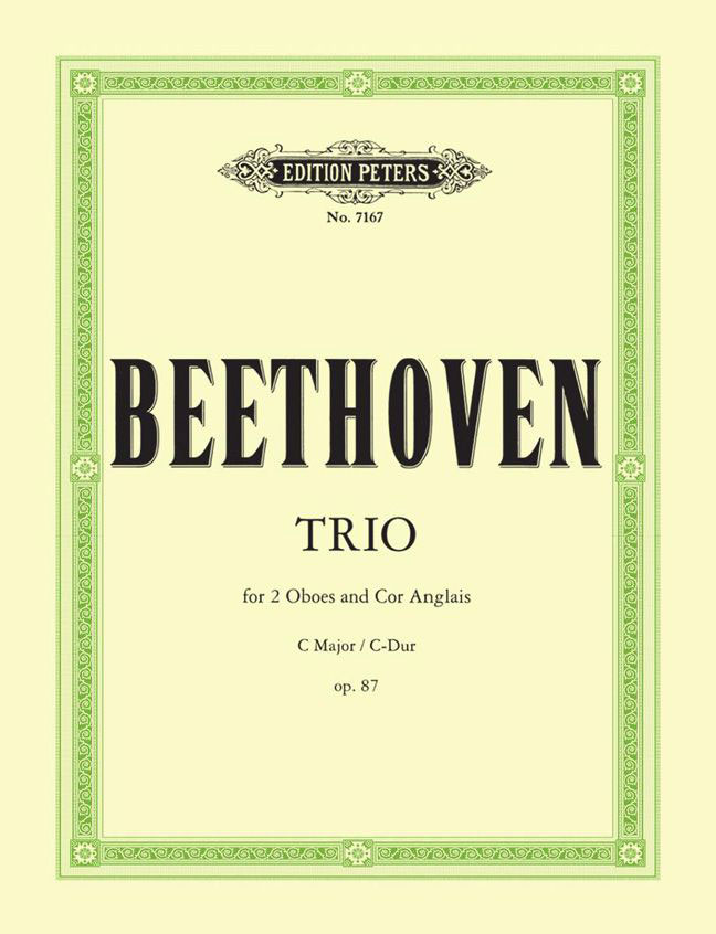 EDITION PETERS BEETHOVEN LUDWIG VAN - TRIO IN C OP.87 - OBOE(S) AND OTHER INSTRUMENTS