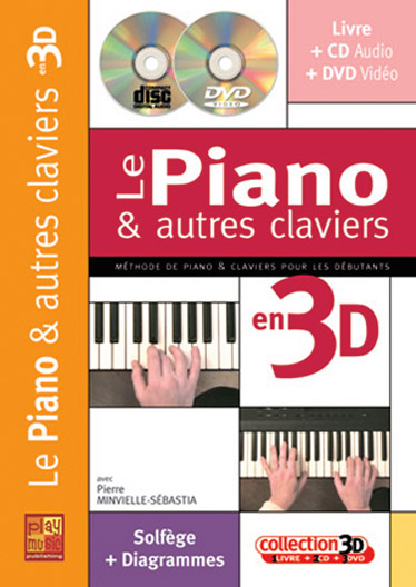 PLAY MUSIC PUBLISHING MINVIELLE-SEBASTIA - LE PIANO & AUTRES CLAVIERS EN 3D CD + DVD