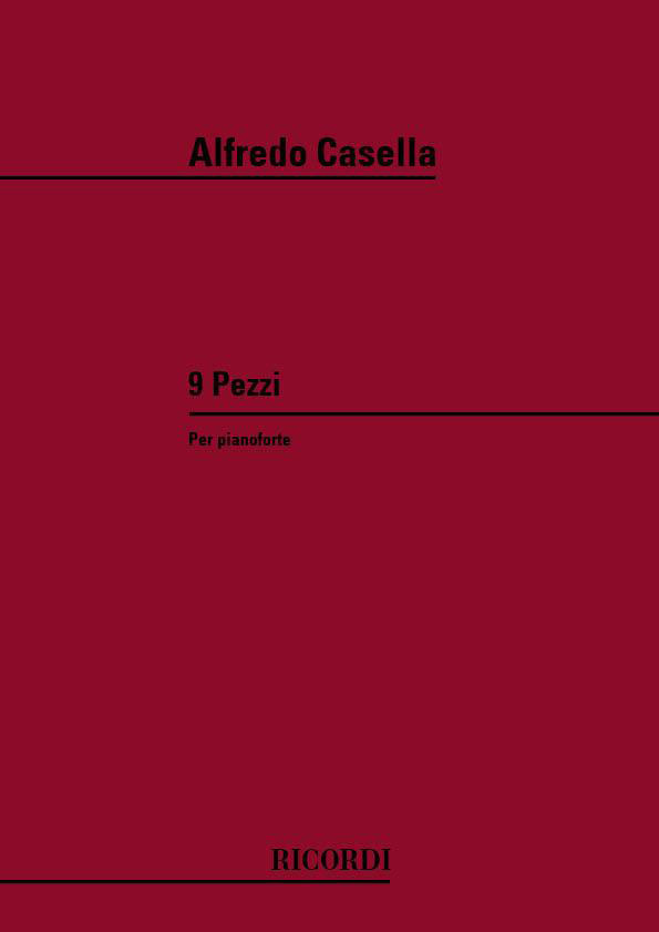 RICORDI CASELLA A. - 9 PEZZI OP.24 - PIANO