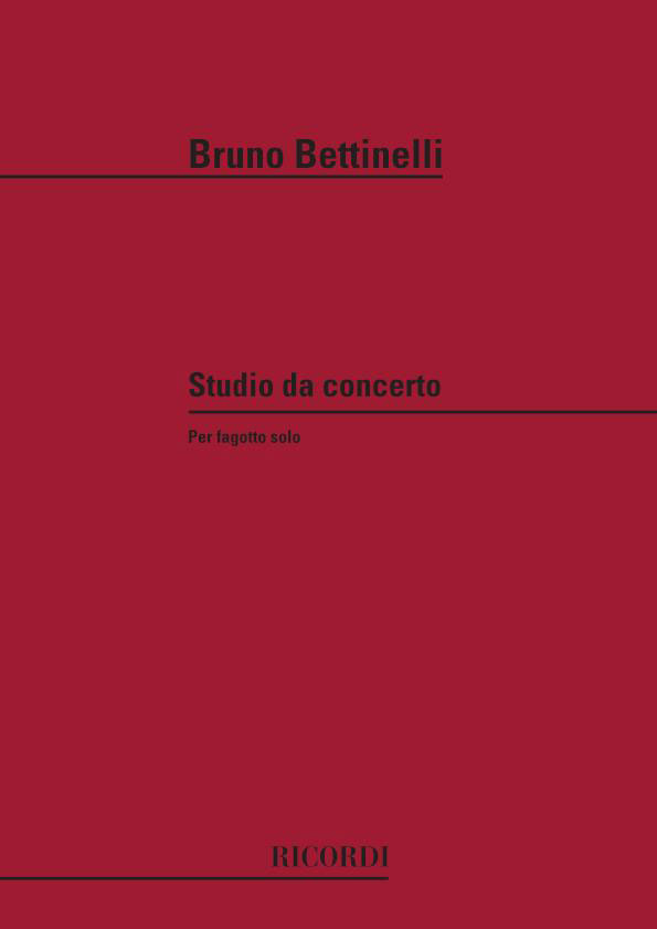 RICORDI BETTINELLI B. - STUDIO DA CONCERTO - BASSON