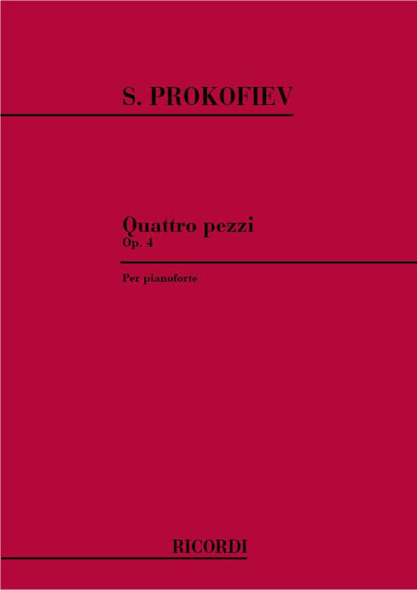RICORDI PROKOFIEV S. - 4 PEZZI OP.4 - PIANO