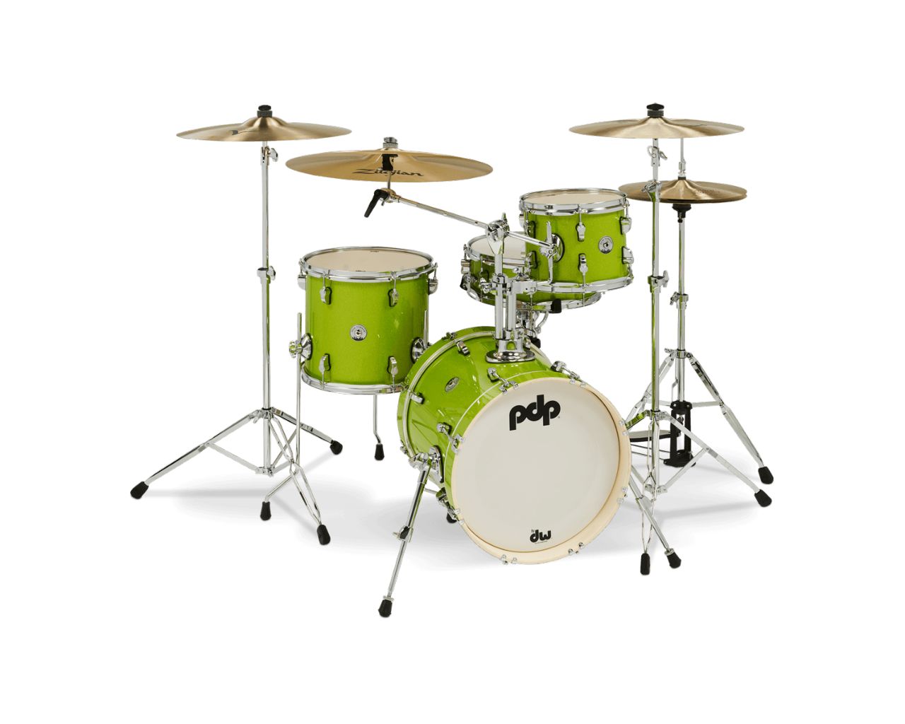 PDP BY DW ELECTRIC GREEN SPARKLE SHELL SET NEW YORKER PDNY1604EL