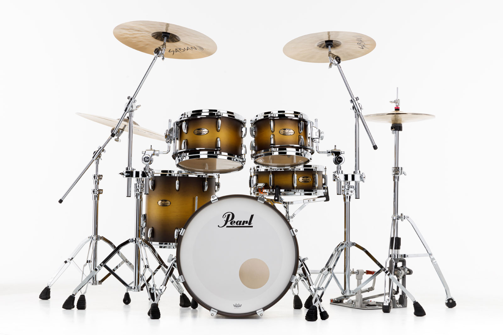 PEARL DRUMS MP4P904XPLC-831 - MASTERS MAPLE PURE FUSION 20 4-PC SHELL PACK - MATTE OLIVE BURST