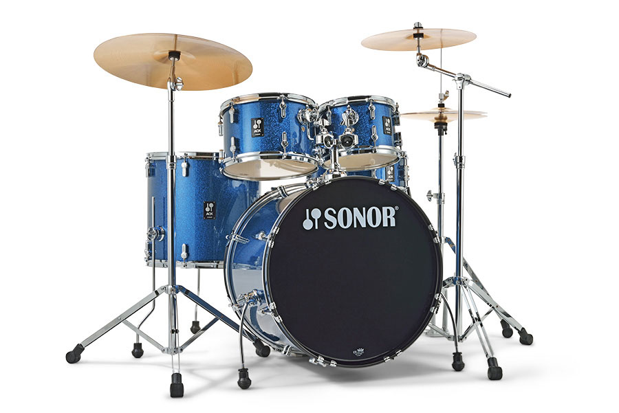 SONOR AQX STAGE CYMBAL SET BLUE OCEAN SPARKLE 
