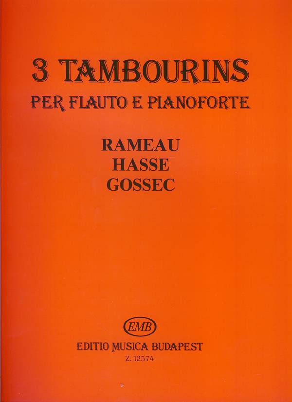 EMB (EDITIO MUSICA BUDAPEST) 3 TAMBOURINS - FLUTE & PIANO