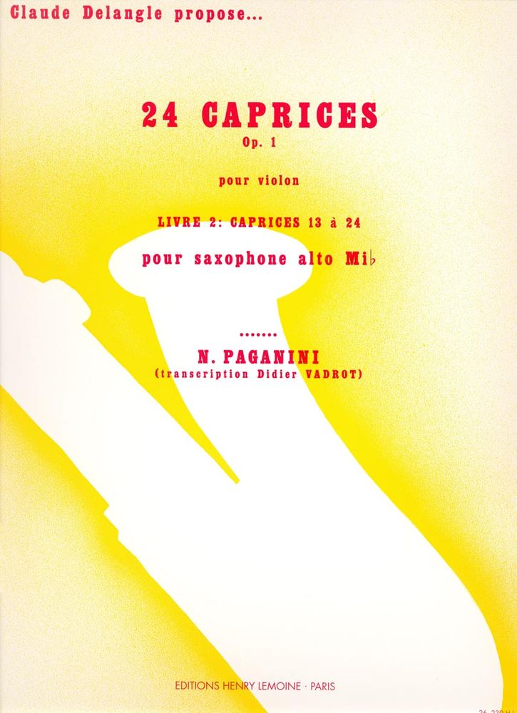 LEMOINE PAGANINI N. - CAPRICES (24) VOL.2 - SAXOPHONE SOLO