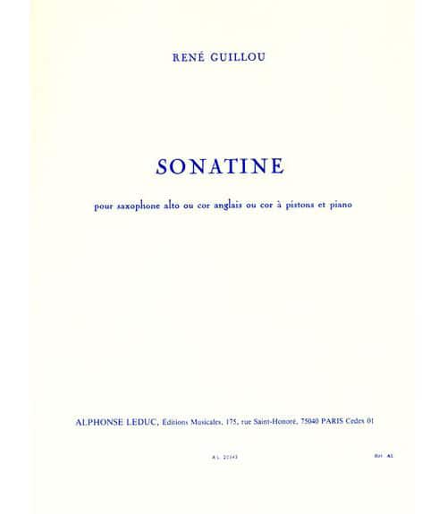 LEDUC GUILLOU RENE - SONATINE - SAXOPHONE & PIANO