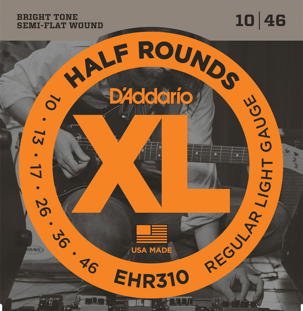 D'ADDARIO AND CO EHR310 HALF ROUND ELECTRIC GUITAR STRINGS REGULAR LIGHT 10-46