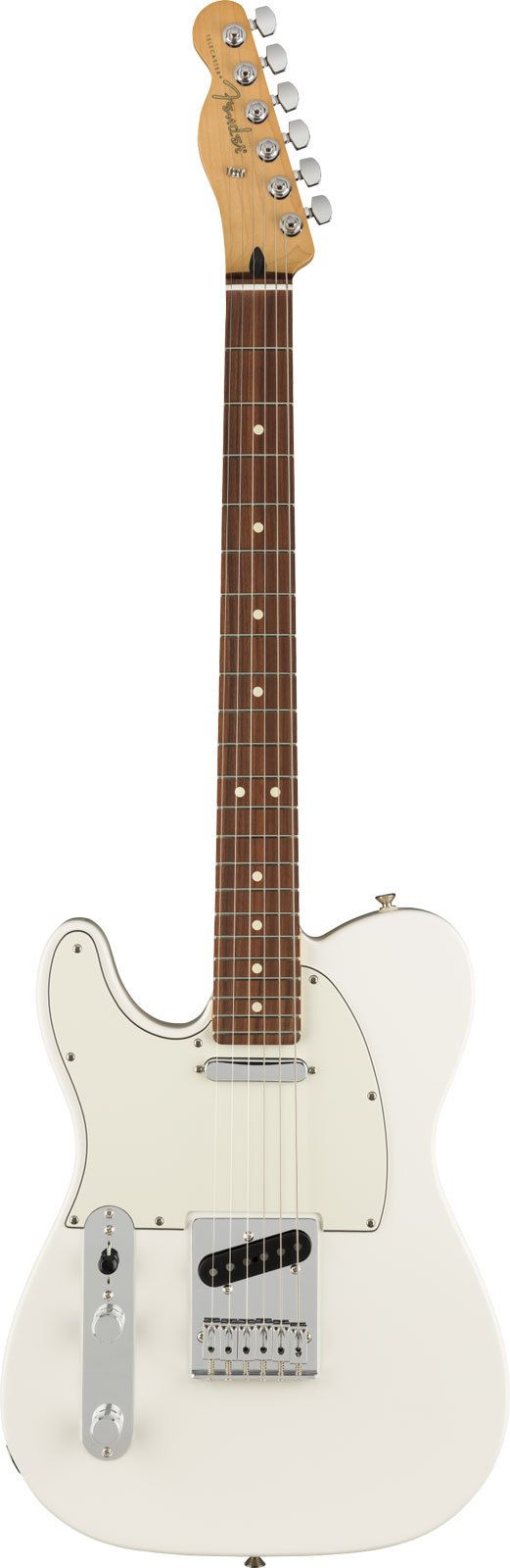 FENDER MEXICAN PLAYER TELECASTER LHED PF, POLAR WHITE