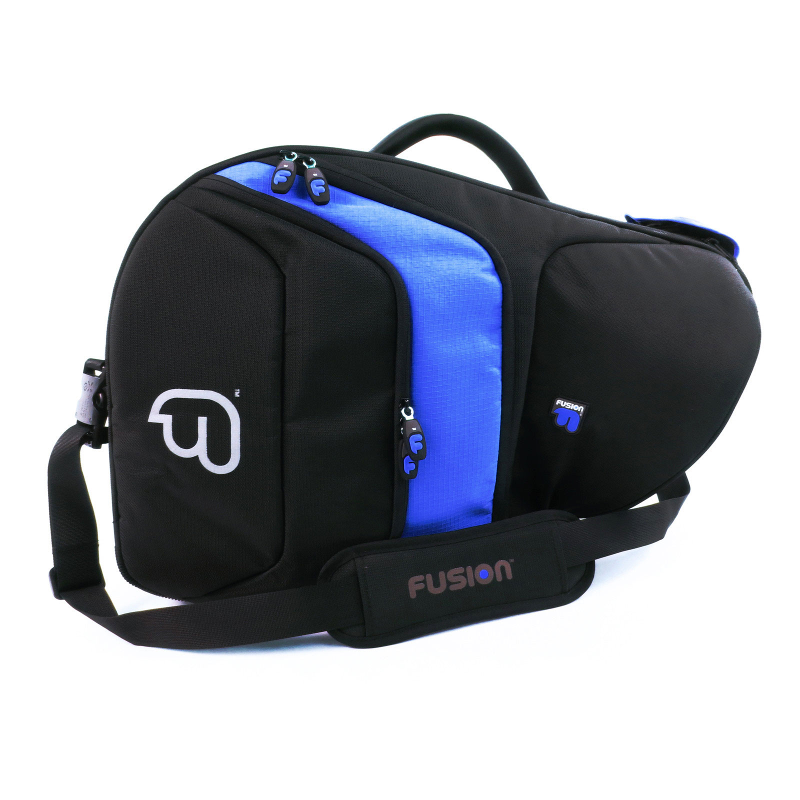 FUSION BAGS BAG FRENCH HORN (BELL FIXED) BLACK AND BLUE PB-11-B 