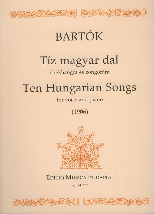 EMB (EDITIO MUSICA BUDAPEST) BARTOK B. - TEN HUNGARIAN SONGS - VOICE AND PIANO