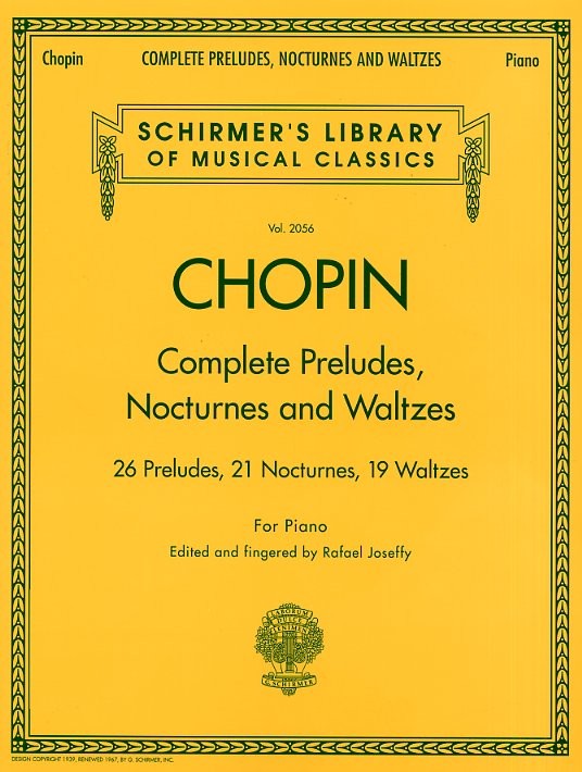 HAL LEONARD FREDERIC CHOPIN COMPLETE PRELUDES, NOCTURNES AND WALTZES - PIANO SOLO