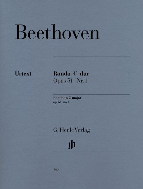 HENLE VERLAG BEETHOVEN L.V. - RONDO C MAJOR OP. 51,1 - PIANO