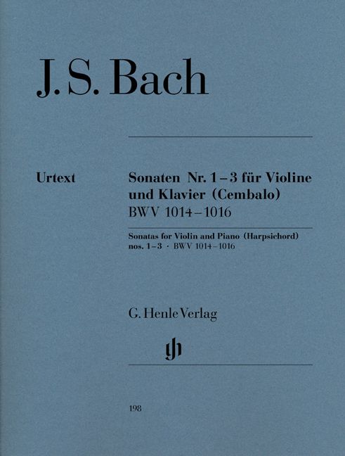 HENLE VERLAG BACH J.S. - SONATAS FOR VIOLIN AND PIANO (HARPSICHORD) 1-3 BWV 1014-1016