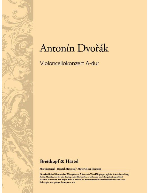 EDITION BREITKOPF DVORAK ANTON - VIOLONCELLOKONZERT A-DUR - CELLO, ORCHESTRA