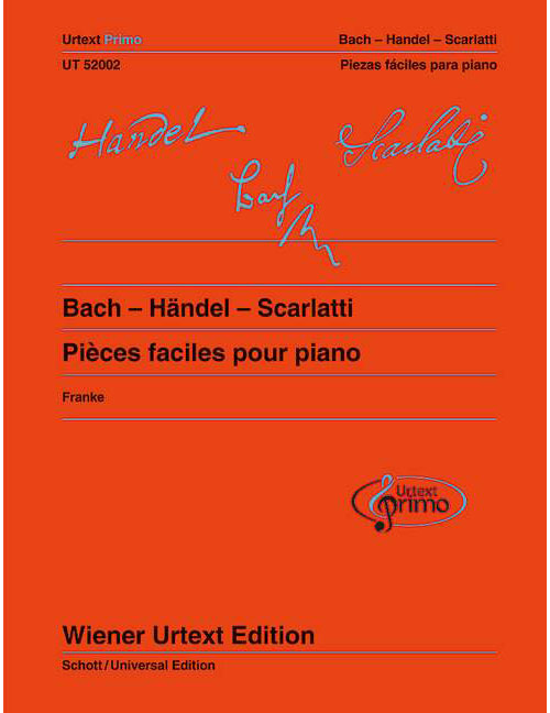 WIENER URTEXT EDITION URTEXT PRIMO VOL.1 - BACH J.S - HAENDEL G.F. - SCARLATTI A. - PIANO