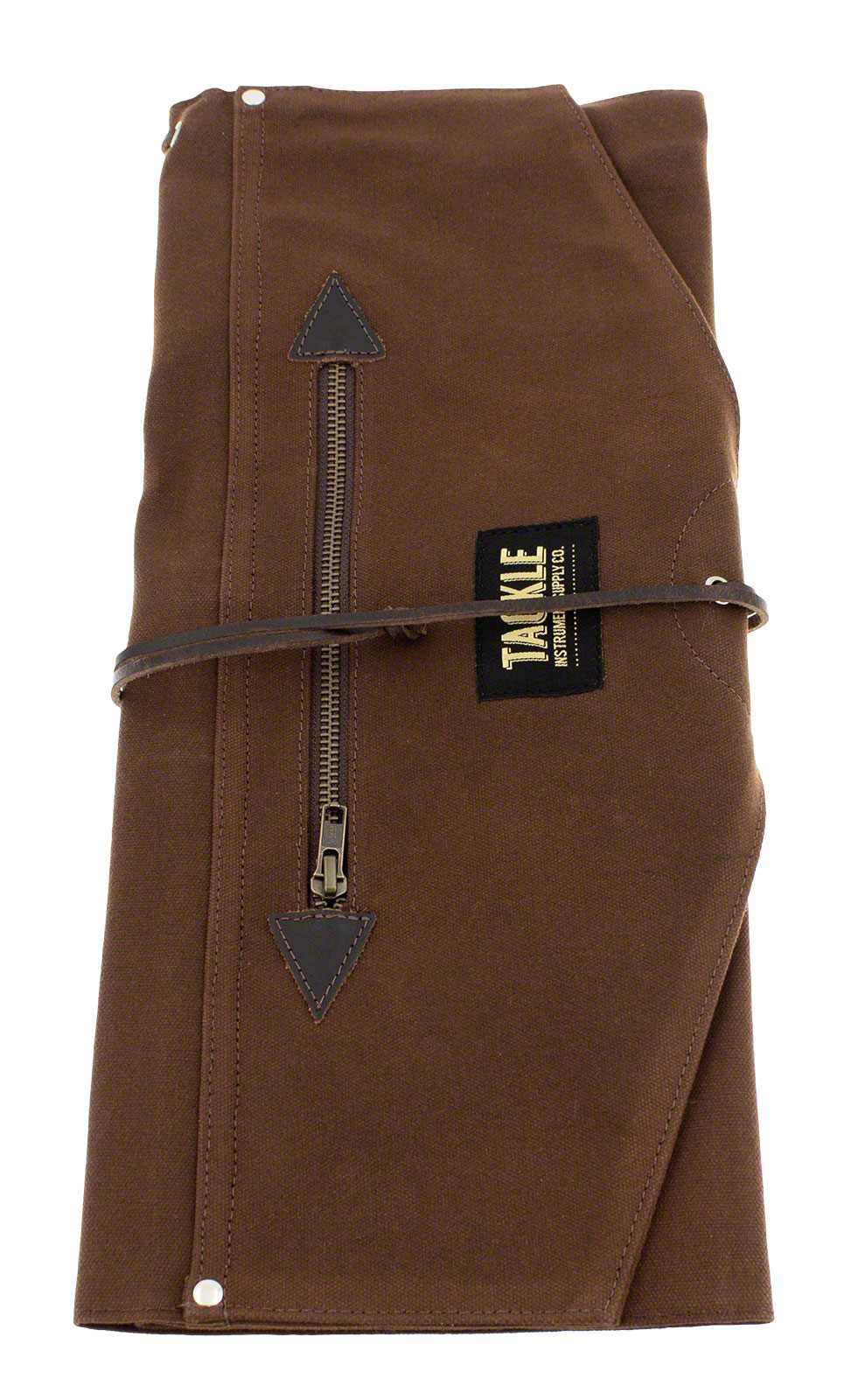 TACKLE INSTRUMENTS WAX CANVAS ROLL-UP STICK CASE - BROWN
