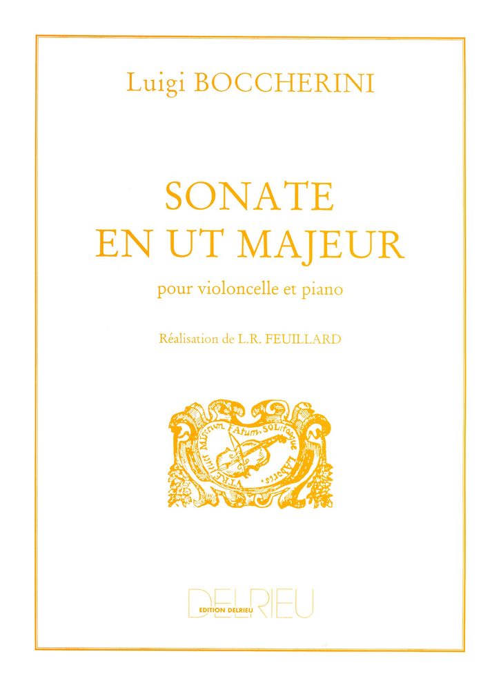 EDITION DELRIEU BOCCHERINI L. - SONATE EN UT MAJ. - VIOLONCELLE, PIANO
