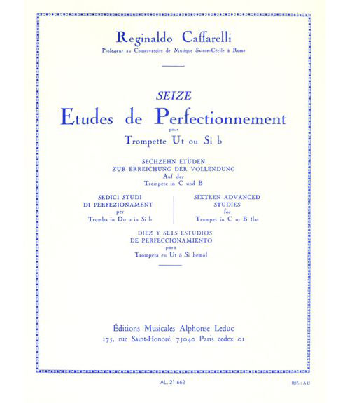 LEDUC CAFFARELLI - 16 ETUDES DE PERFECTIONNEMENT pour trompette ut ou si b