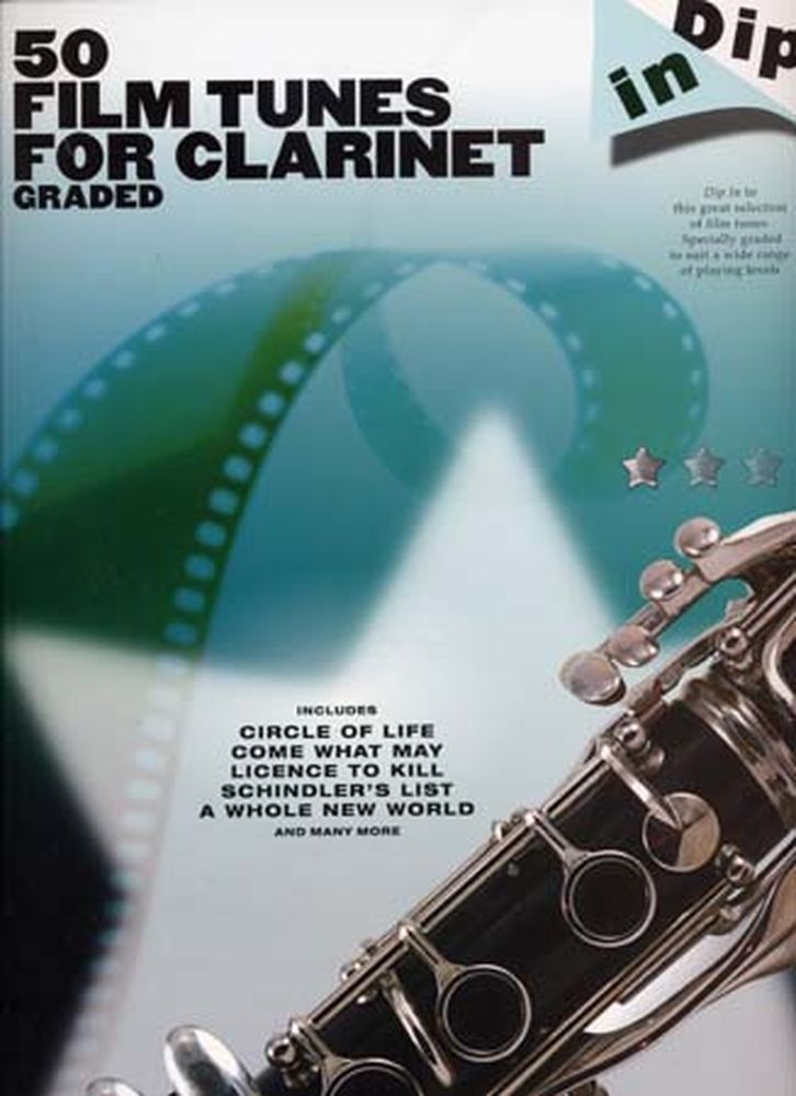 WISE PUBLICATIONS DIP IN 50 FILM TUNES FOR GRADED CLARINET